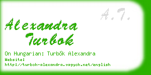 alexandra turbok business card