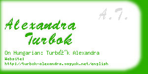 alexandra turbok business card